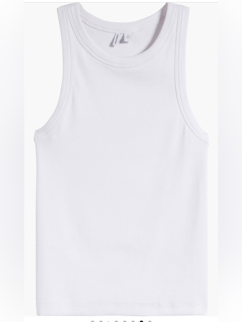 Nordstrom Everyday Cotton Rib Tank White Size M NWOT - Picture 6 of 11